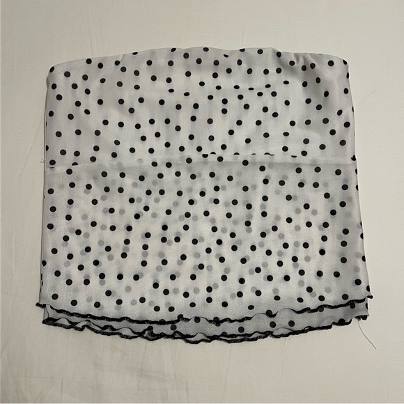 Edikted Tops - NWOT Edikted Mesh Polka Dot Tube Top